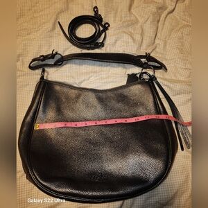 Coach Shiny Black/Brown Leather Hobo Bag